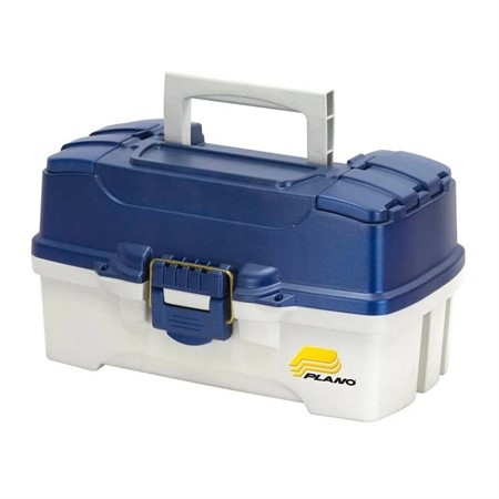 Two-Tray Tackle Box Blue Metallic