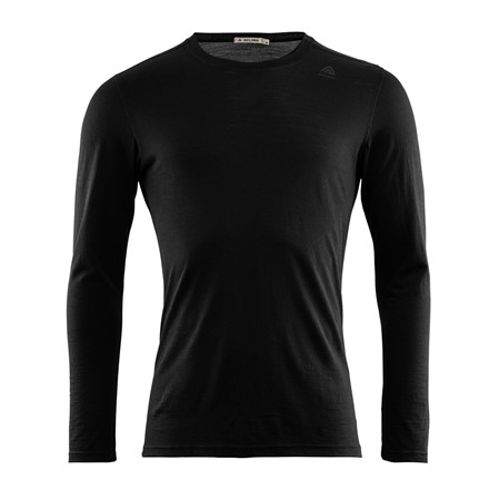 LightWool 140 undershirt long sleeve M's - Jet Black XL