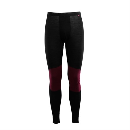 LightWool reinforced longs M's - Jet Black/Zinfandel M