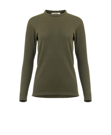 WoolTerry Crew neck W's Olive Night S