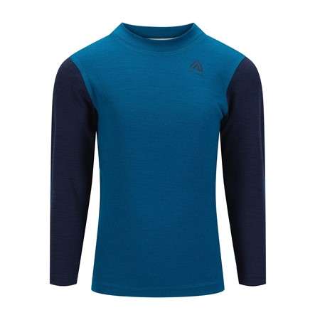 WarmWool crewneck Ch - Corsair/Navy Blazer 100