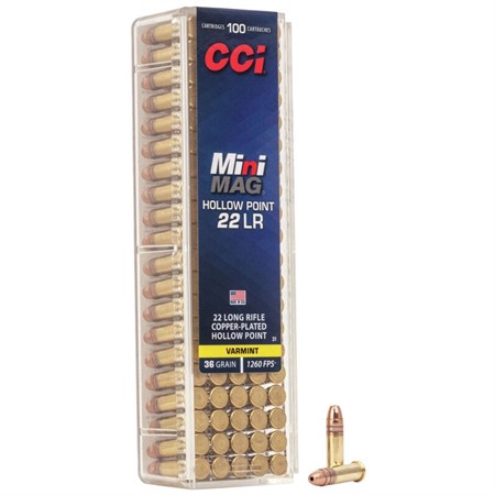 22 LR CCI Mini-Mag Varmint Ammo 100p