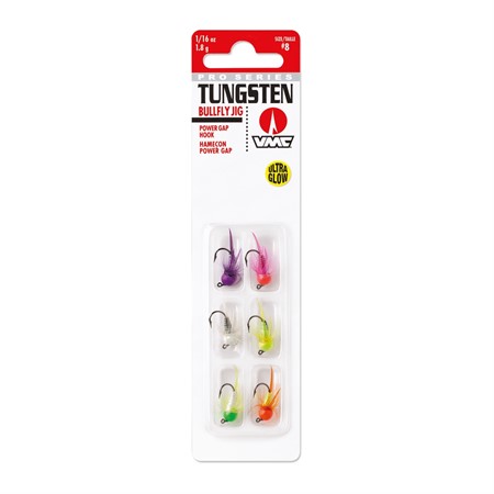 Tungsten Bullfly Kit #12 0,9gr Glow 6-pack