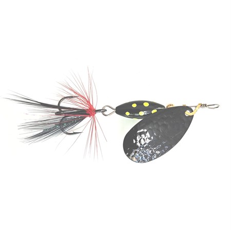 Max spinnare 10g, Svart m gula prickar