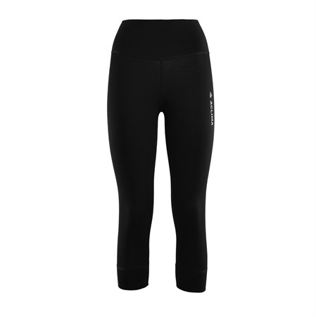 WarmWool 3/4 Longs, Woman - Jet Black - S