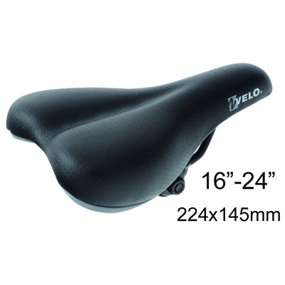 "Sadel Velo Junior svart 16""-24""  227x145mm"
