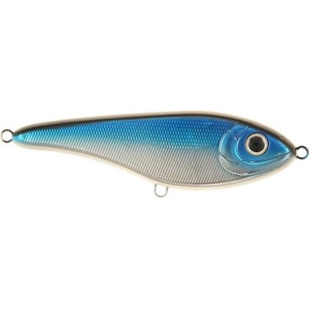 Buster Jerk, shallow, 15cm, Blue Chrome