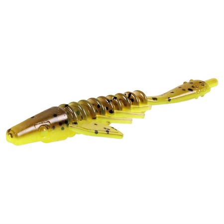Pigster Gecko, 8,5cm, 2,5g - Brown Chartreuse Flake - 4pcs