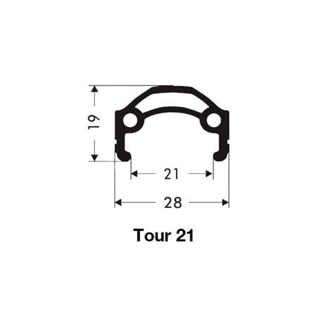 FRAMHJUL 28 (622) RB/NAVD TOUR 21 SILVER