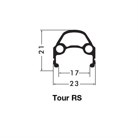 FRAMHJUL 28 (622) RB/NAVD TOUR RS SVART/SILVER