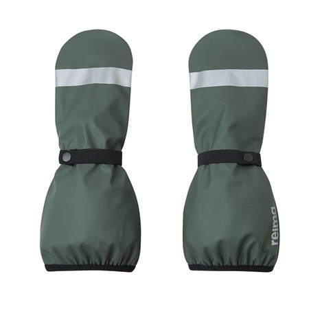 Rain mittens, Puro - Thyme green, strl 3