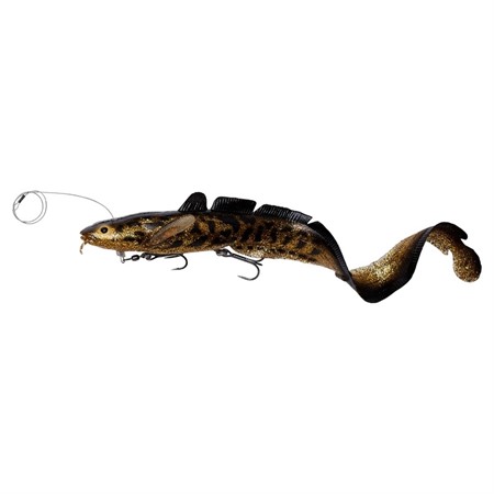 3D LINE THRU BURBOT 50CM 435G FAST SINKING BLACK GOLD UV