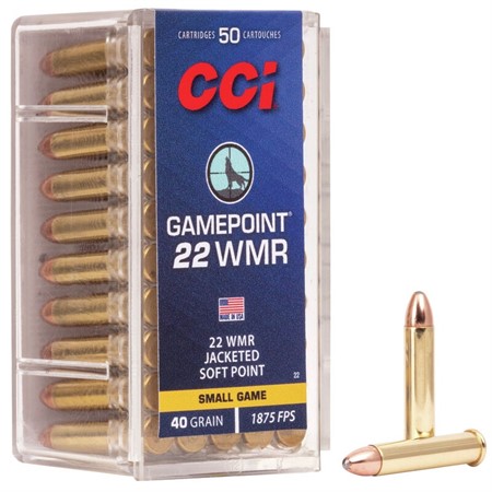 22wmr CCI Gamepoint JSP 40gr 50/Box