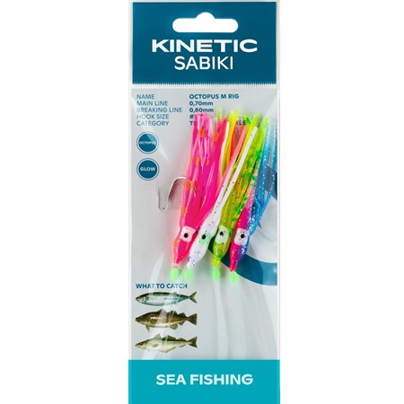 Kinetic Sabiki Octopus M #3/0 Pink/Blue