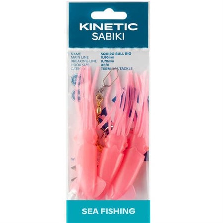 Kinetic Sabiki Squido Bull #8/0 Hot Pink