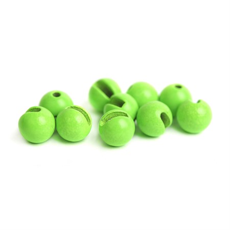 Slotted Tungsten  Beads 3,5mm Fluo Green