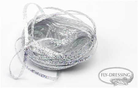 Mini Flat Fly Braid Shimmer Silver