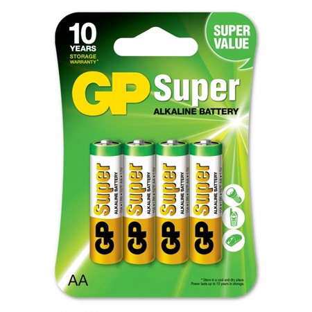 GP Super Batterier 4pcs AA