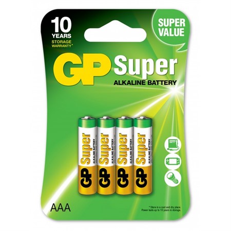 GP Super Batterier 4pcs AAA