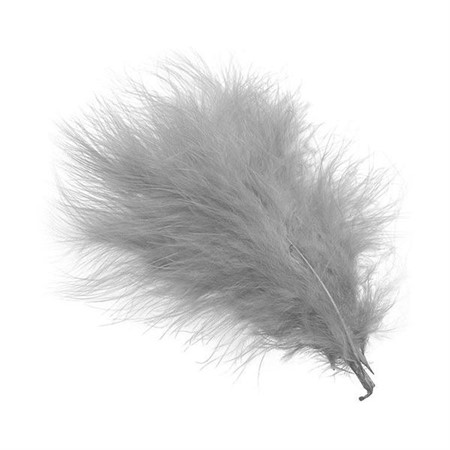 Select Marabou Plumes Shad GRey