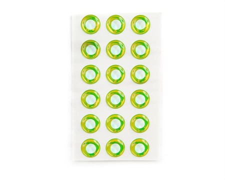 Epoxy Eyes 11mm White/Chartreuse