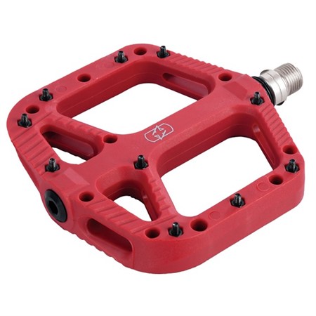 OXC Loam 20 Nylon Flat Pedals Red