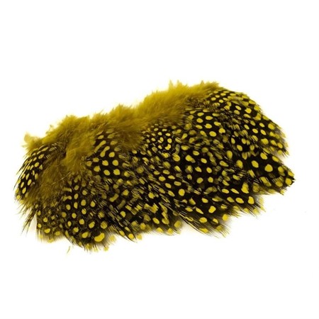 Strung Guinea Feathers Yellow