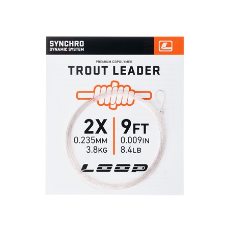 Synchro 9' Nylon Leader - 2X 0,235 mm