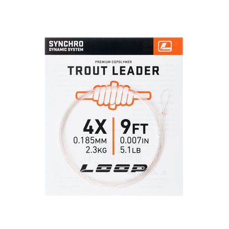 Synchro 9' Nylon Leader - 4X 0,185 mm