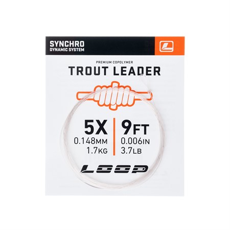 Synchro 9' Nylon Leader - 5X 0,148 mm